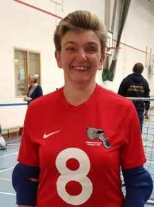 Tracy, on court in her London Elephants kit