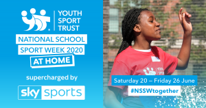 Youth Sport Trust promotional image for National School Sport Week 2020