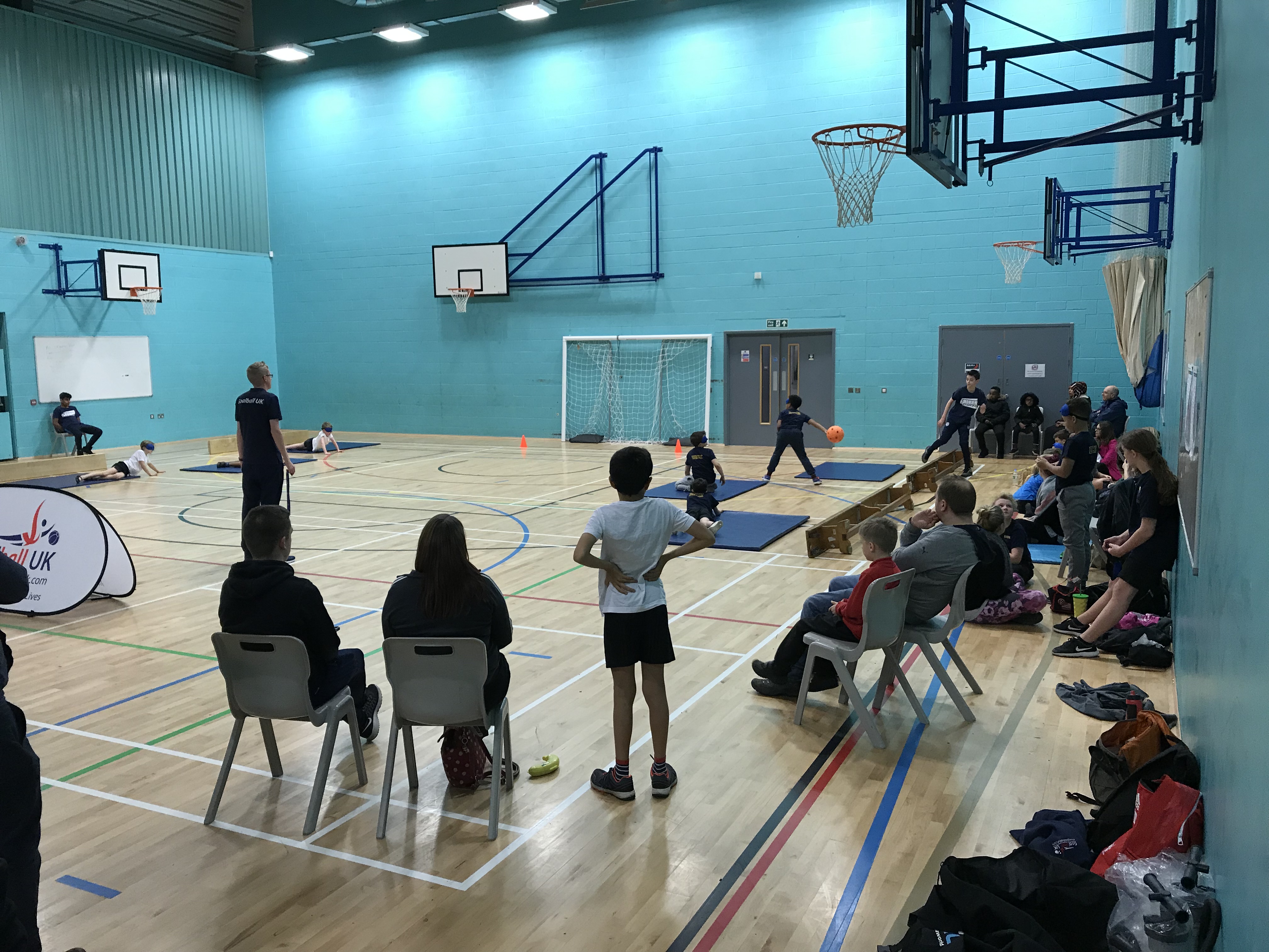 Photo of spectators at Goalball UK school competition