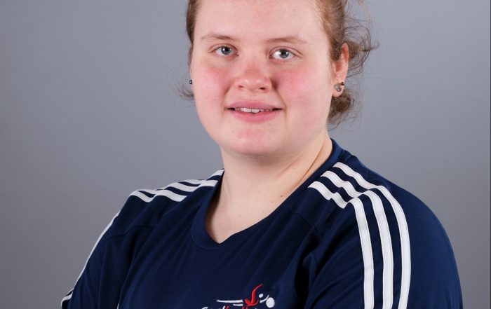 Side profile of GB player Kali Holder