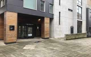 De Grey building entrance at York St John Uni