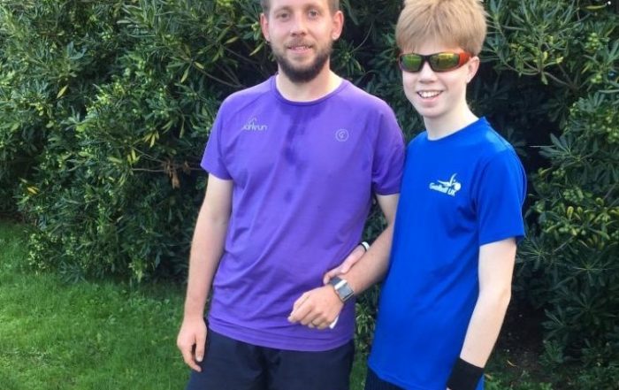 Freddy with his guide runner