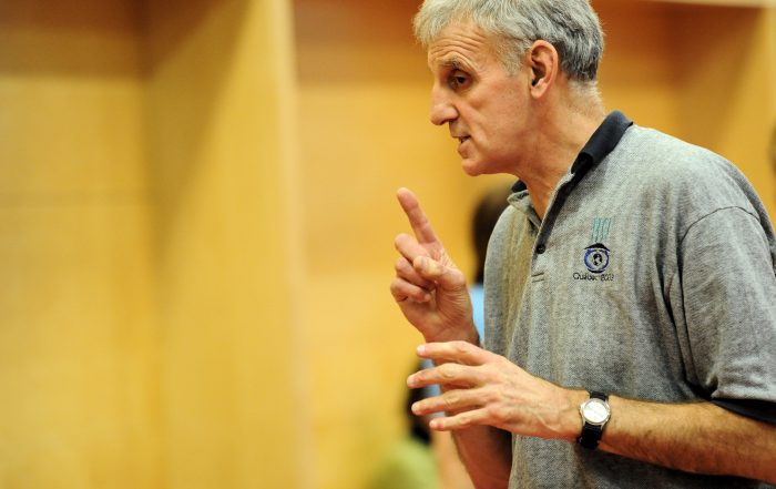 Clive Spencer, on court