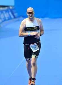 Phil Green competing in a triathlon