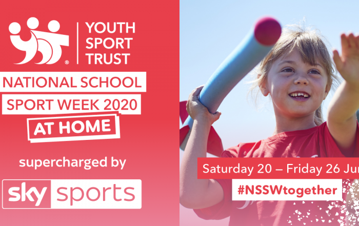 Youth Sport Trust promotional image for National School Sport Week 2020