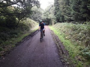 Phil cycling along the Trans Pennine Trail