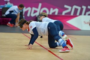 Image shows Louise Simpson in action at the London 2012 Olympics