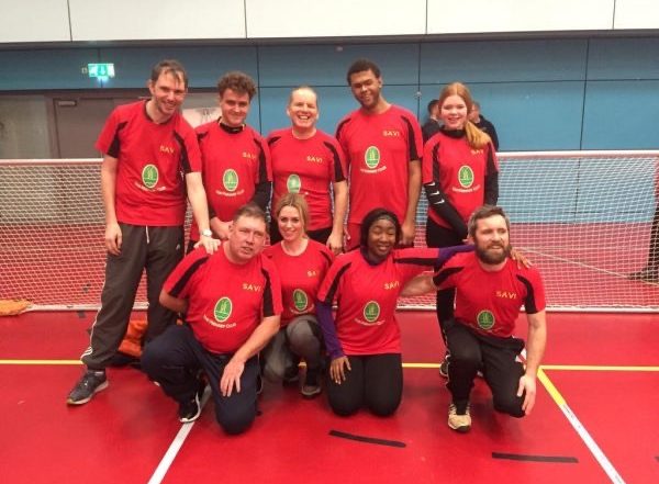 Mersey Sharks team photo at a Novice/Intermediate tournament in Sheffield.