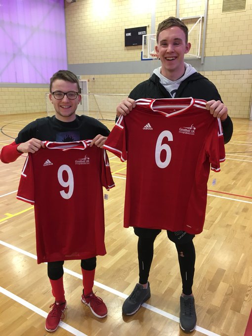 Josh McEntee and Joe Roper pictured with their first GB tops after being selected ahead of an international event in Budapest.