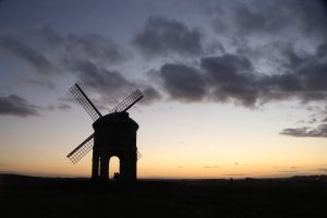 Chesterton windmill at sunset. 