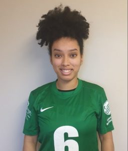Image shows Aneesah stood smiling at the camera in her Nottingham Sheriffs uniform
