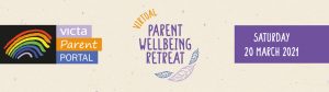 A logo saying 'Virtual Parent Wellbeing Retreat'