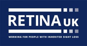 Retina UK logo with 'working for people with inherited sight loss' written below