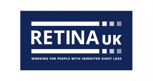 Retina UK logo with 'working for people with inherited sight loss' written below