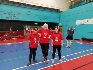 Sammie Korosi in a team picture for Lancashire Lions after a tournament in Sheffield.