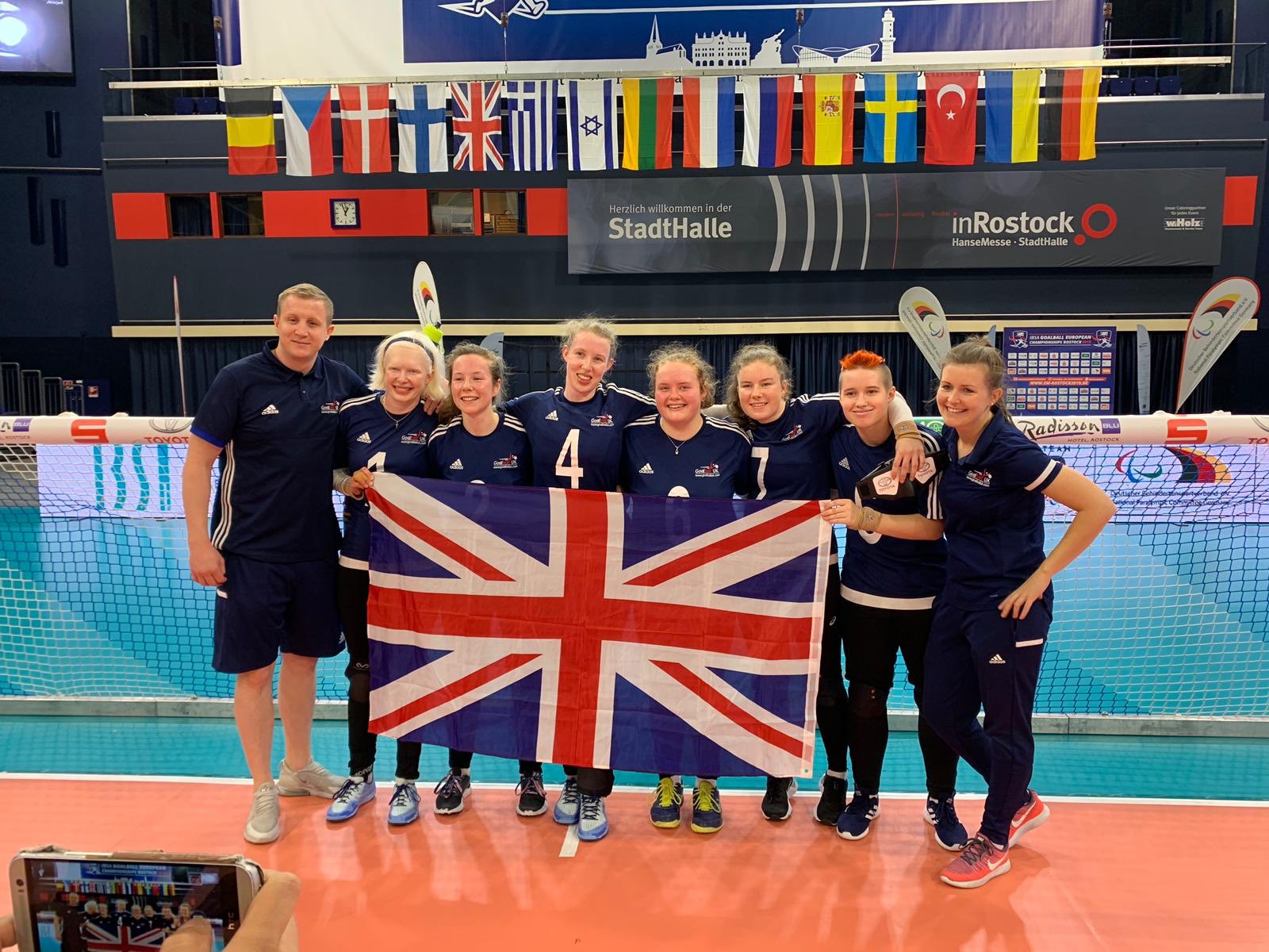 GB Women's team in at the 2019 European A Championships in Rostock, Germany.