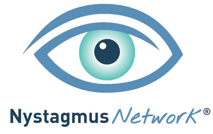 An image of an eye with Nystagmus Network written below