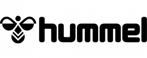 The hummel logo with a graphic in black and black text below