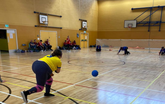 West Yorkshire player shooting down the right wing vs South Yorkshire.