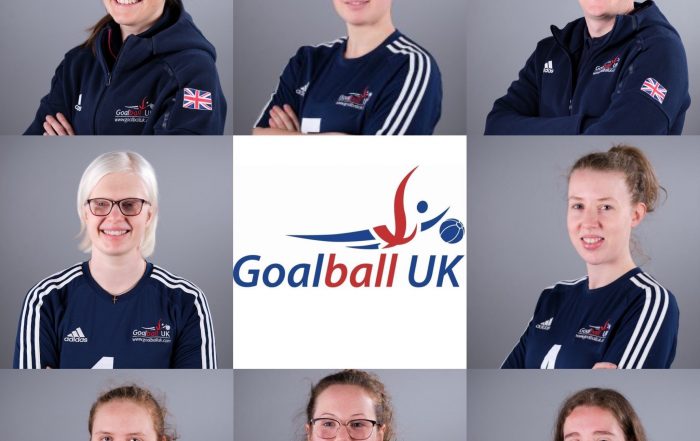 GB Women's 'virtual' team squad photo with players and coaches headshots in chunks of the image side by side.