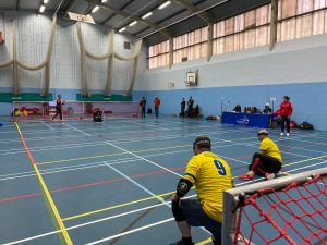Intermediate North action shot mid game between West Yorkshire and Fen Tigers.