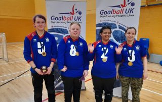 South Yorkshire novice team photo with left to right: Amber, Ben, Khalil, and Klaudia with their gold medals!