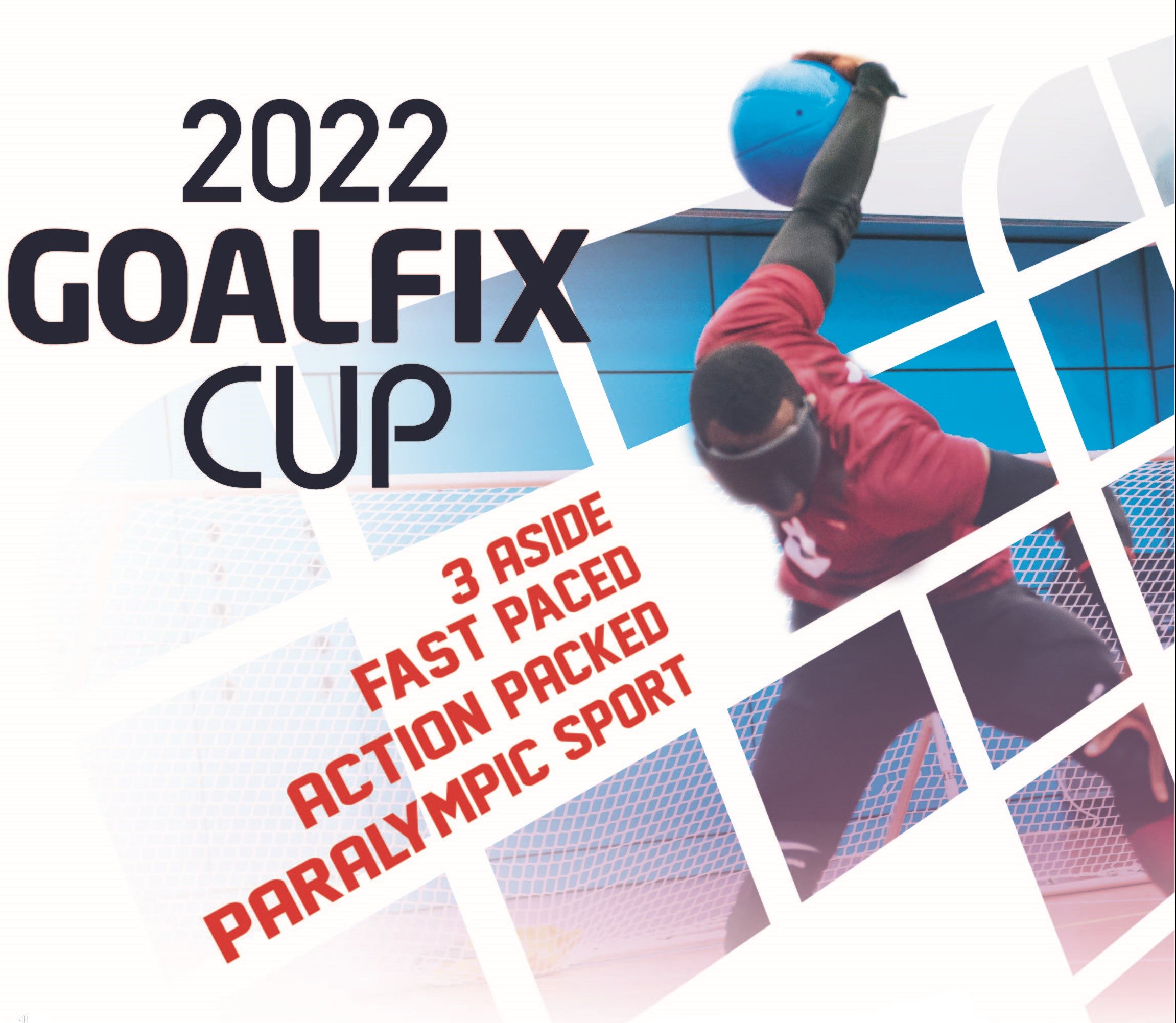 Goalfix cup poster - player in a red top throwing a ball.