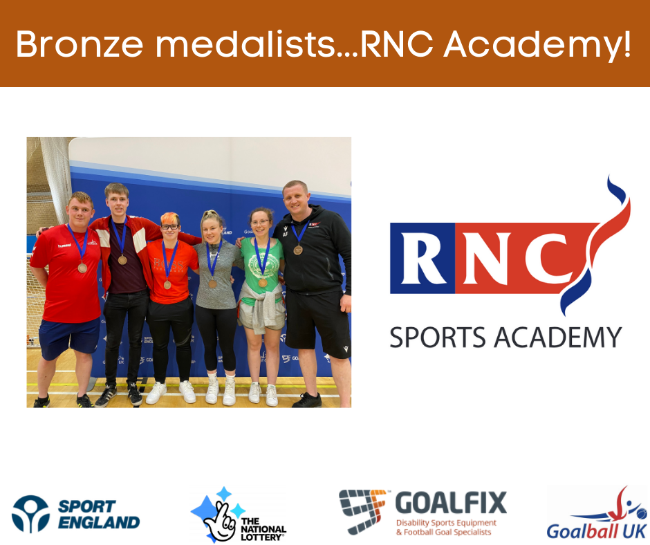 Bronze medal graphic with RNC Academy team photo on the left, their logo on the right and a banner above that reads "Bronze medalists...RNC Academy!" with a bronze background.