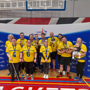Larger group photo of the West Yorkshire Goalball Club
