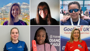 Image containing headshots of all six members of the This Girl Can project group at Goalball UK