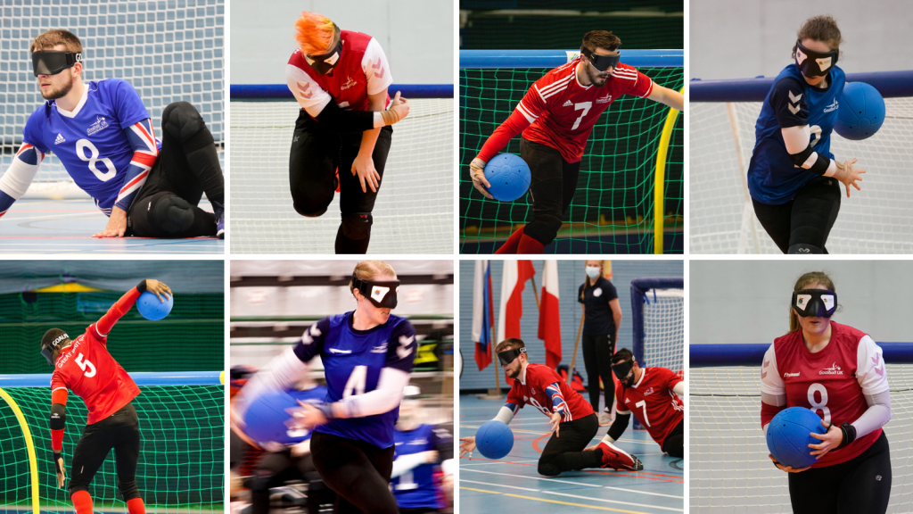 Grid of photos showing GB Men and Women in play