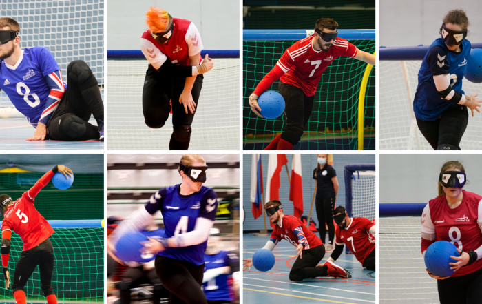 Grid of photos showing GB Men and Women in play