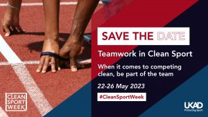 Promotional graphic for UKAD Clean Sport Week 2023