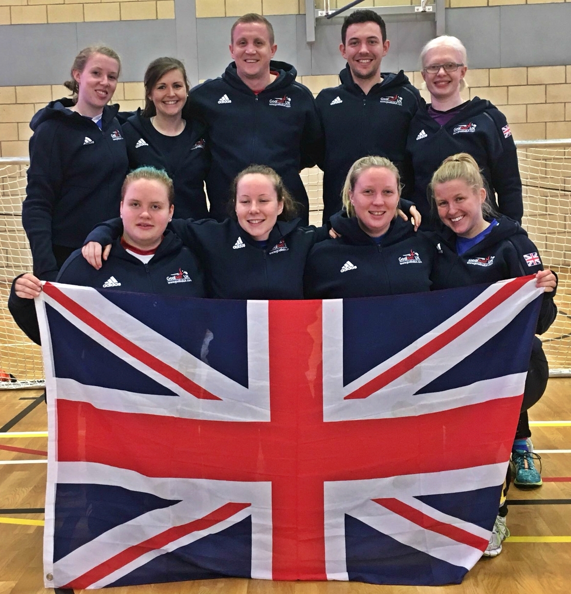 The GB Women's team from 2017 with Sarah Leiter on the top right