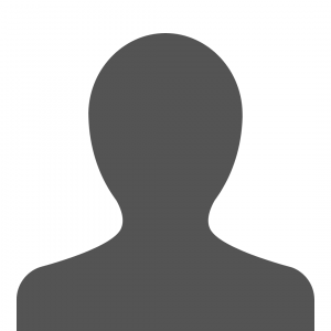A silhouette or outline of a human's head and shoulders in grey on a white background to represent no photo available