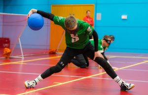 Male player taking a shot.