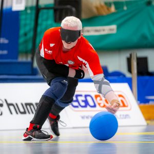 Male player taking a shot.