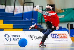 Male player taking a shot.